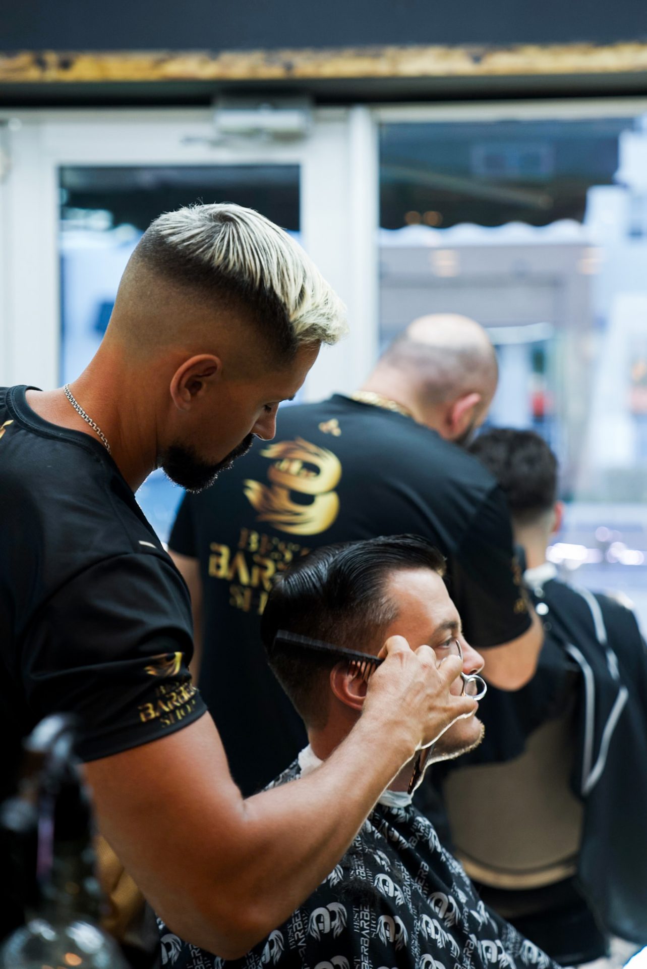 Barbers at work in the shop